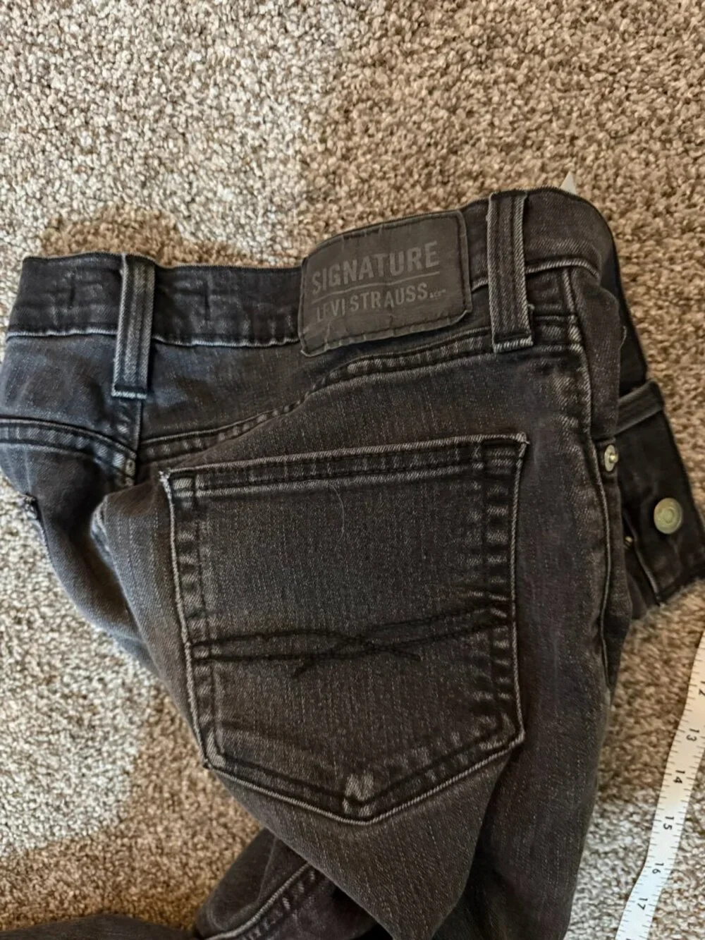 Levi Strauss Signature Slim Black Jeans 28x30
